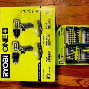 Ryobi One Drill Set & Drill Bit Set (50 Piece)